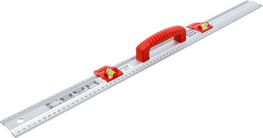 Cutting and Marking Ruler | with Handle and Spirit Level | 750 mm